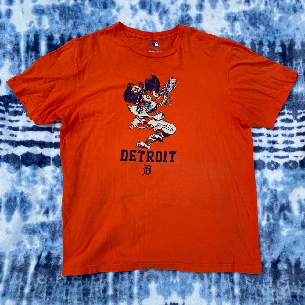 Vintage RARE MLB super soft XL Detroit Tigers OLD SCHOOL PAWS MASCOT HTF